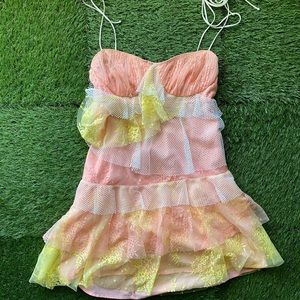 For Love & Lemons Sorbet mini dress